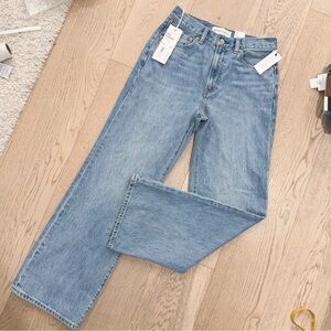 NWT 109082 Aritzia denim forum FARRAH hi wide r 7 yrs bleu taboo 28